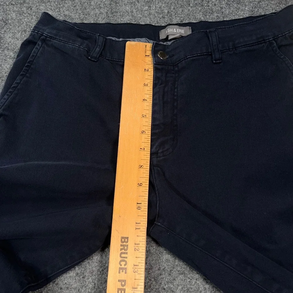 Ash & Erie Essential Chino Pants Mens 36x28 Stretch Twill Navy Blue Preppy  Frat